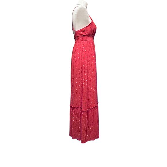 En Creme Halter Strappy Maxi Dress Orange, Size Small - Picture 3 of 9